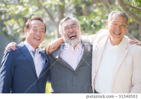 3 senior men with a smile 3 senior men with a smile 31348501