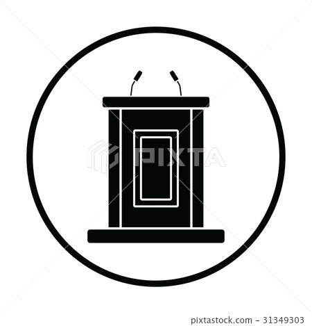 Witness stand icon Witness stand icon 31349303