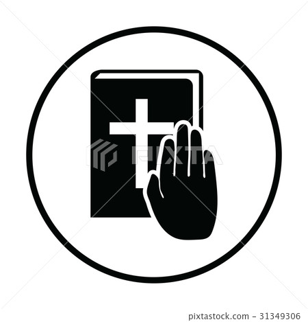 Hand on Bible icon Hand on Bible icon 31349306