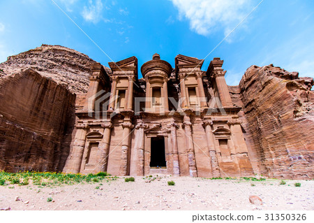 The Monastery, a building in the ancient Petra 31350326