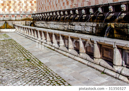 Fountain of the 99 Spouts, L Aquila 31350327