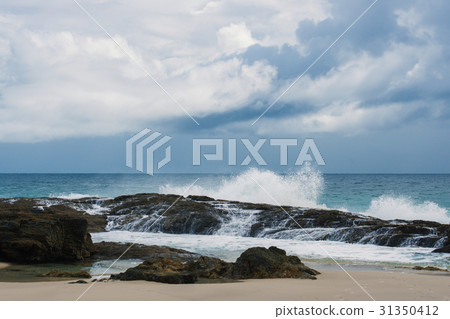 Beachfront at North Point, Moreton Island. 31350412