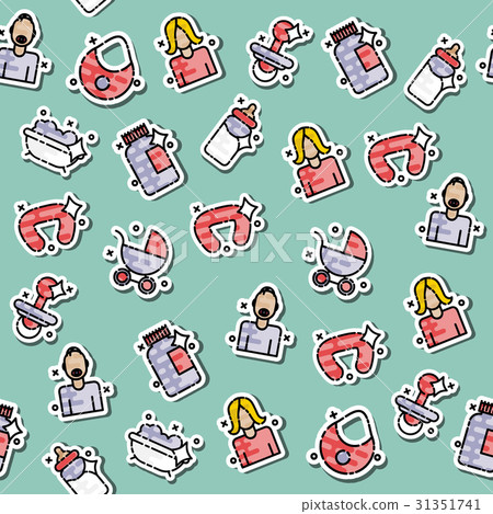 Motherhood icons pattern 31351741