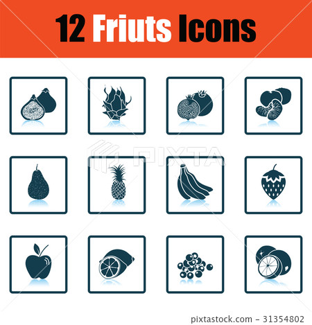 Fruit icon set 31354802