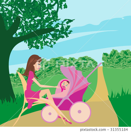 Mother and daughter in the park Mother and daughter in the park 31355184