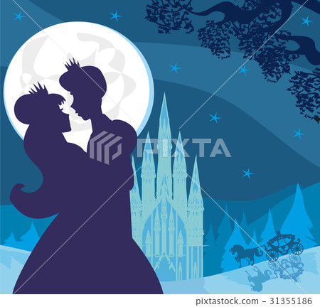 Princess and prince kiss in the night Princess and prince kiss in the night 31355186