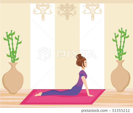 Young woman practicing yoga indoors Young woman practicing yoga indoors 31355212