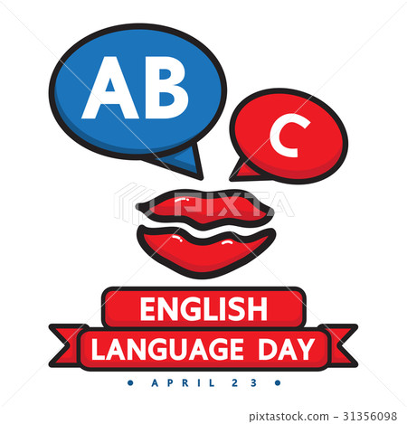 插圖素材: english language day vector cartoon design.