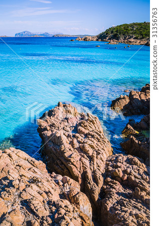 Clear amazing azure coloured sea water with 31356763