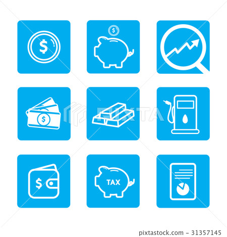 Financial banking vector blue icon design 31357145