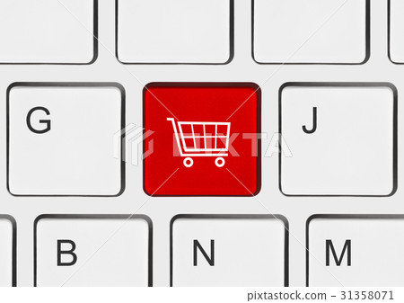 Computer keyboard with shopping key 31358071
