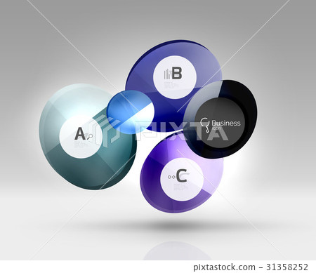 Colorful glossy circle infographics Colorful glossy circle infographics 31358252