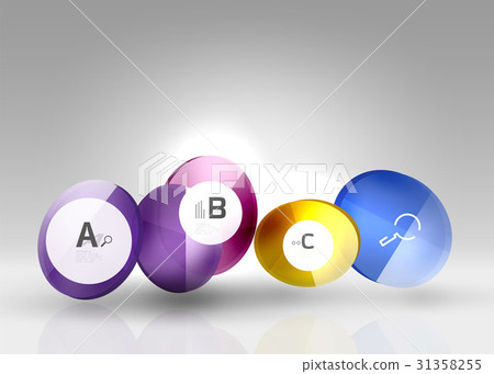 Colorful glossy circle infographics Colorful glossy circle infographics 31358255