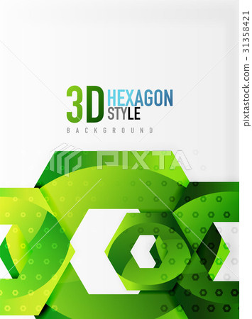Vector 3d hexagon background - Stock Illustration [31358421] - PIXTA