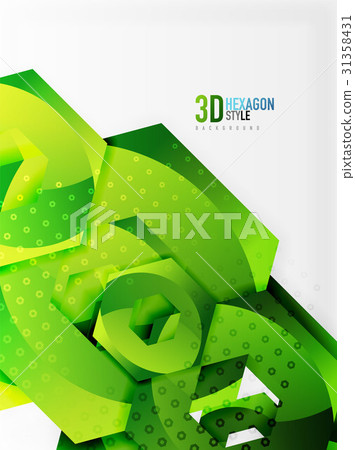 Vector 3d hexagon background - Stock Illustration [31358431] - PIXTA