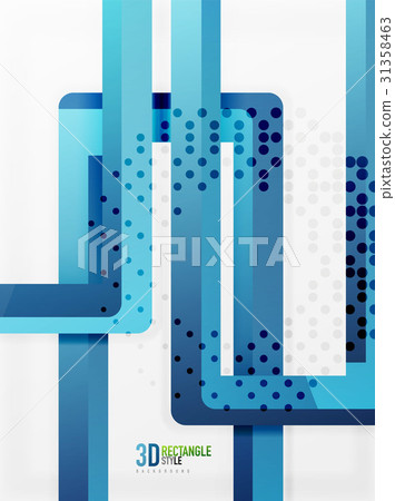 Rectangle tube elements, vector background 31358463