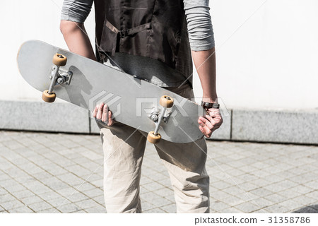 Trendy young man is resting outdoors Trendy young man is resting outdoors 31358786