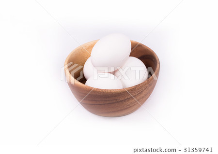 eggs  in wooden bowl 31359741