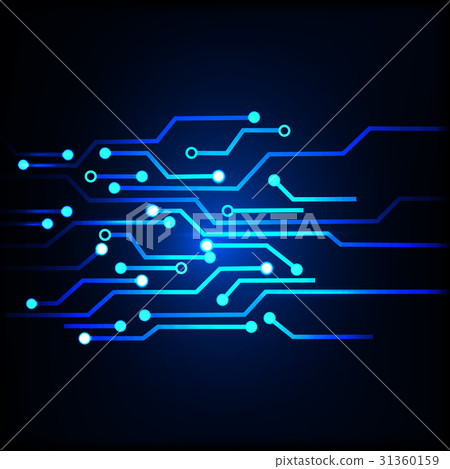 Abstract line technology blue background. 31360159