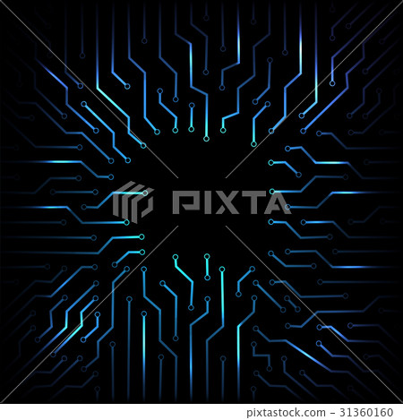 Abstract line technology blue background. 31360160