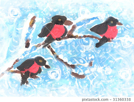 Bullfinches sitting on a branch Bullfinches sitting on a branch 31360338