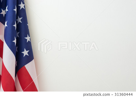 US flag border on white background 31360444