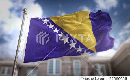 Bosnia and Herzegovina Flag 3D Rendering 31360636