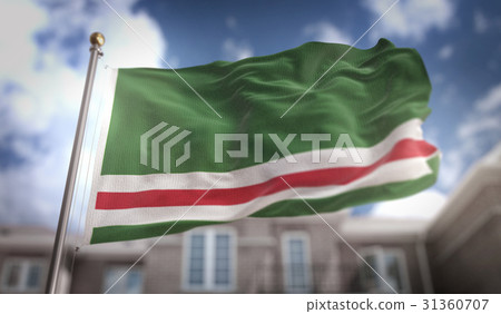 Chechen Republic of Ichkeria  Flag 3D Rendering 31360707