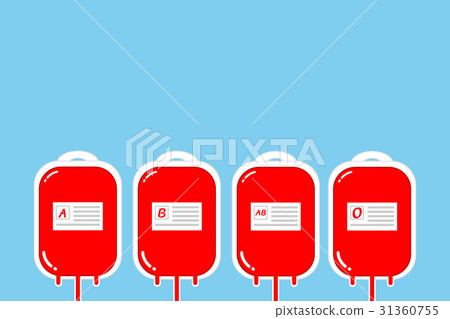 Blood bag on blue vector background design. Blood bag on blue vector background design. 31360755