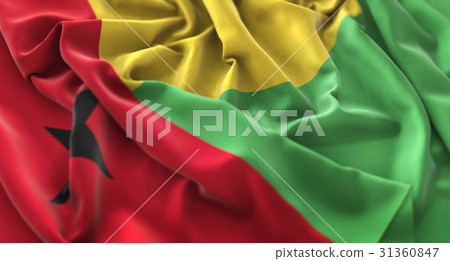 Guinea-Bissau Flag Ruffled Beautifully Waving 31360847