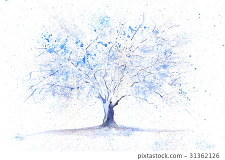 Watercolor winter tree Watercolor winter tree 31362126