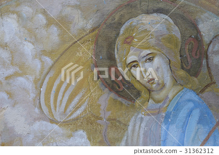 Vintage religious images on the wall Vintage religious images on the wall 31362312