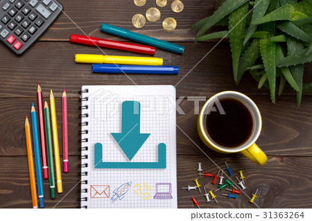 Businessman left a notes download in Notepad 31363264