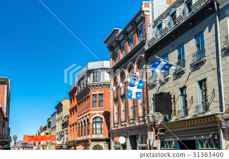 Buildings on Saint Jean Street in Quebec City 31363400