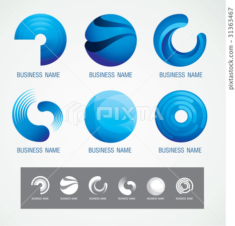 Logo and Symbol design Circle and O concept 31363467