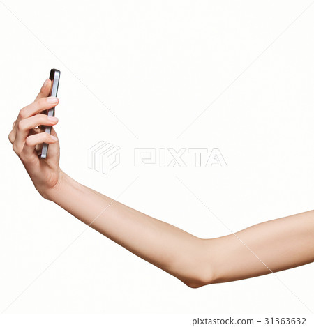 Beautiful fashion model touching her chin 31363632