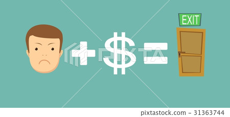 Man find a way out. sad face plus money equal to Man find a way out. sad face plus money equal to 31363744