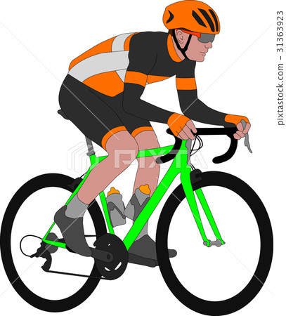 racing bicyclist illustration 31363923