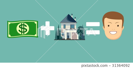concept of money and home make you happy concept of money and home make you happy 31364092