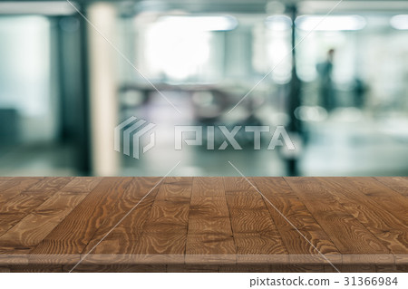 Empty wooden table perspective for product Empty wooden table perspective for product 31366984