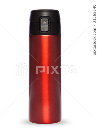 Red thermos collection isolated on white Red thermos collection isolated on white 31368540