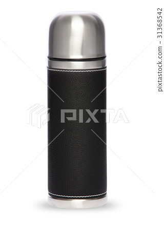 Black thermos collection isolated on white 31368542