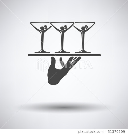 Waiter hand icon Waiter hand icon 31370209