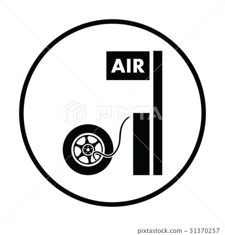 Wheels pump station icon Wheels pump station icon 31370257