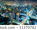 大廈的夜視圖曼谷，泰國首都 31370782