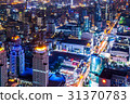 大廈的夜視圖曼谷，泰國首都 31370783