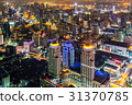 大廈的夜視圖曼谷，泰國首都 31370785