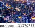 大廈的夜視圖曼谷，泰國首都 31370788