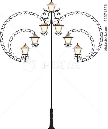 Wrought Iron Street Lamp Post Wrought Iron Street Lamp Post 31371826