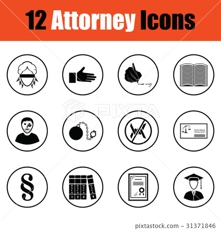 Set of attorney icons 31371846